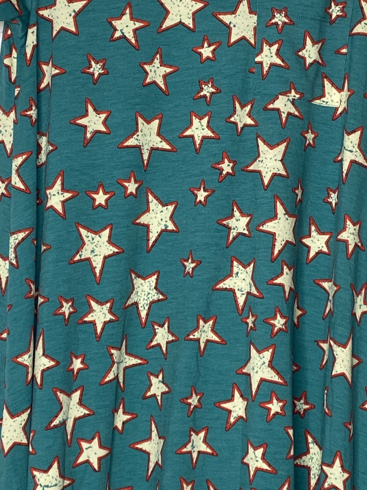 OFF WHITE Abito Lularoe Carly Taglia S Americana Teal Off White Stars