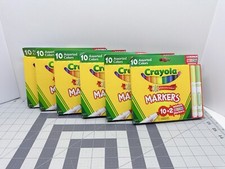 Crayola Markers 10 Assorted Colors Plus 2 Bonus Neon Lot of 6 Teacher Crafts Fun