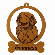 Golden Retriever Head Ornament 083257 Personalized With Your Dogs Name