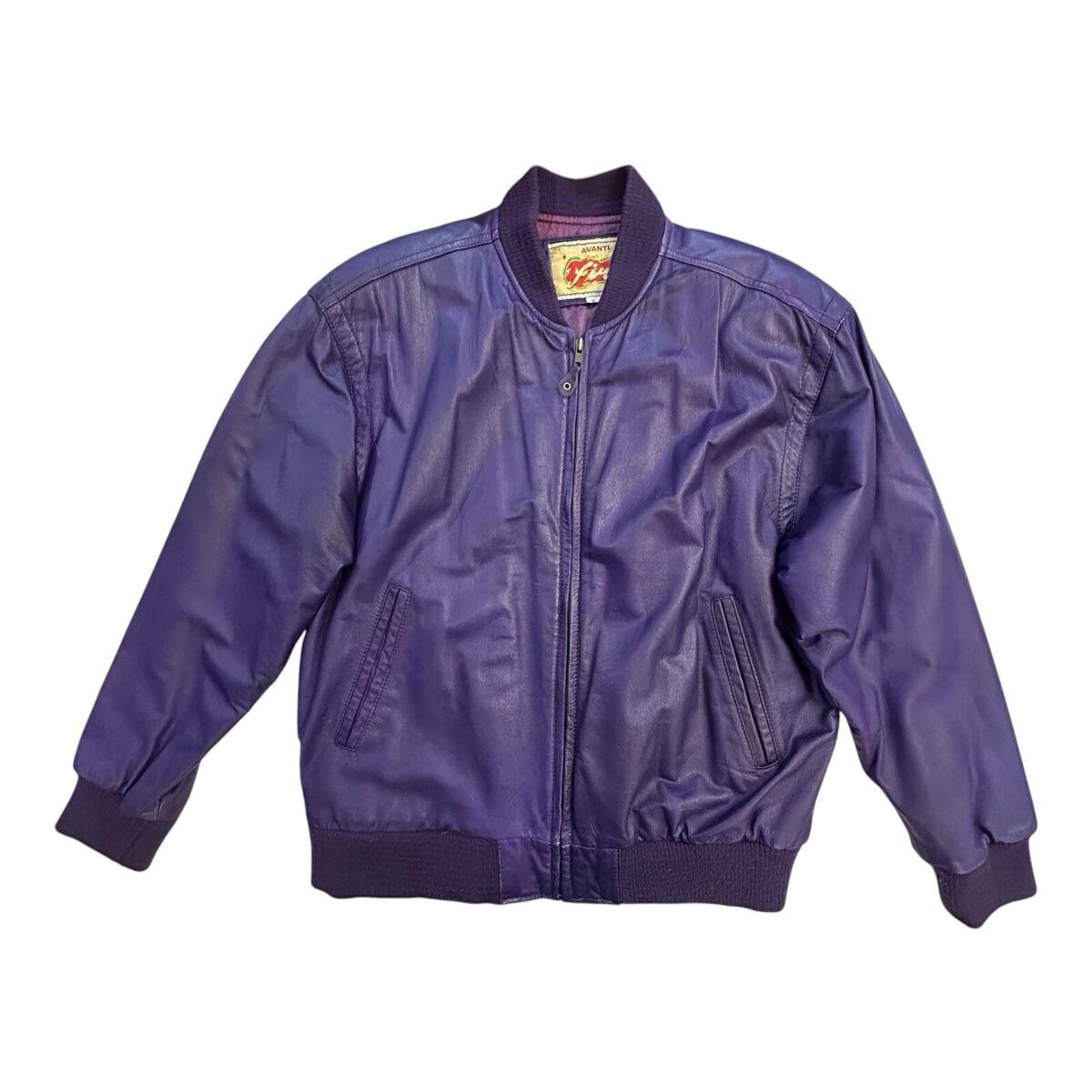 Vintage 80s 100% Leather Avanti Fino Bomber Jacket Small Vintage 80s 100% Leather Avanti Fino Bomber Jacket Small