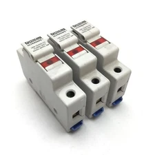 Lot of 3 Ferraz Shawmut USCC1I-DC24 Fuse Holder, 1-Pole, 24VDC 30A, Class CC