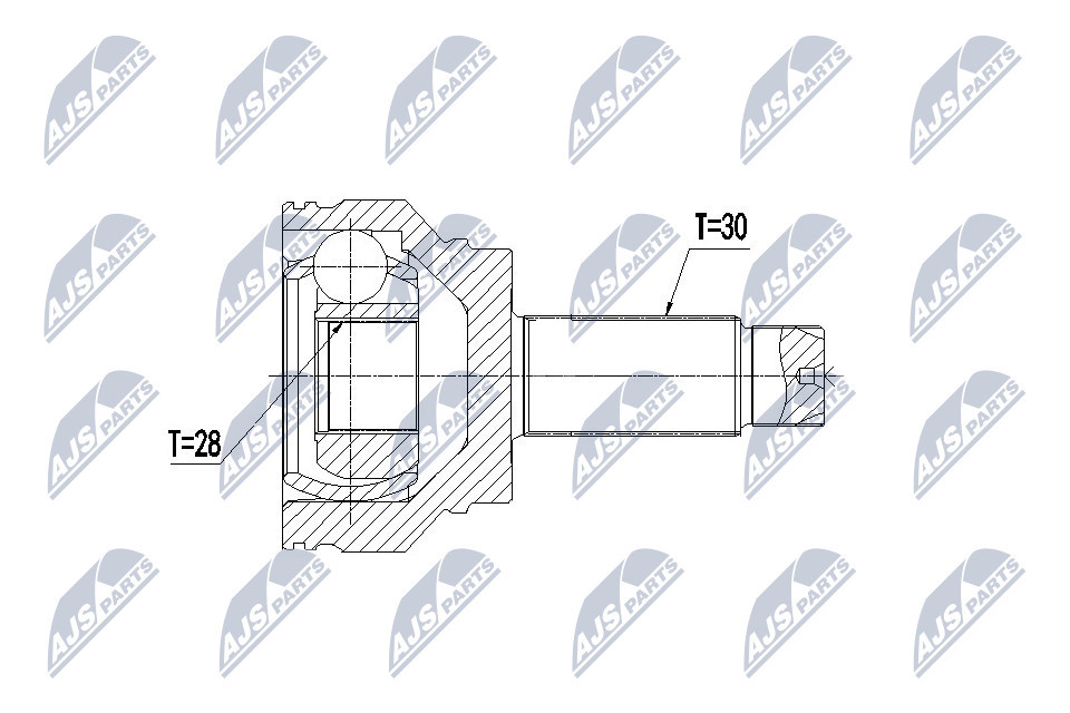 Driveshaft CV joint Rear Axle Left NPZ-BM-016 NTY for BMW X6 X5 - Image 3