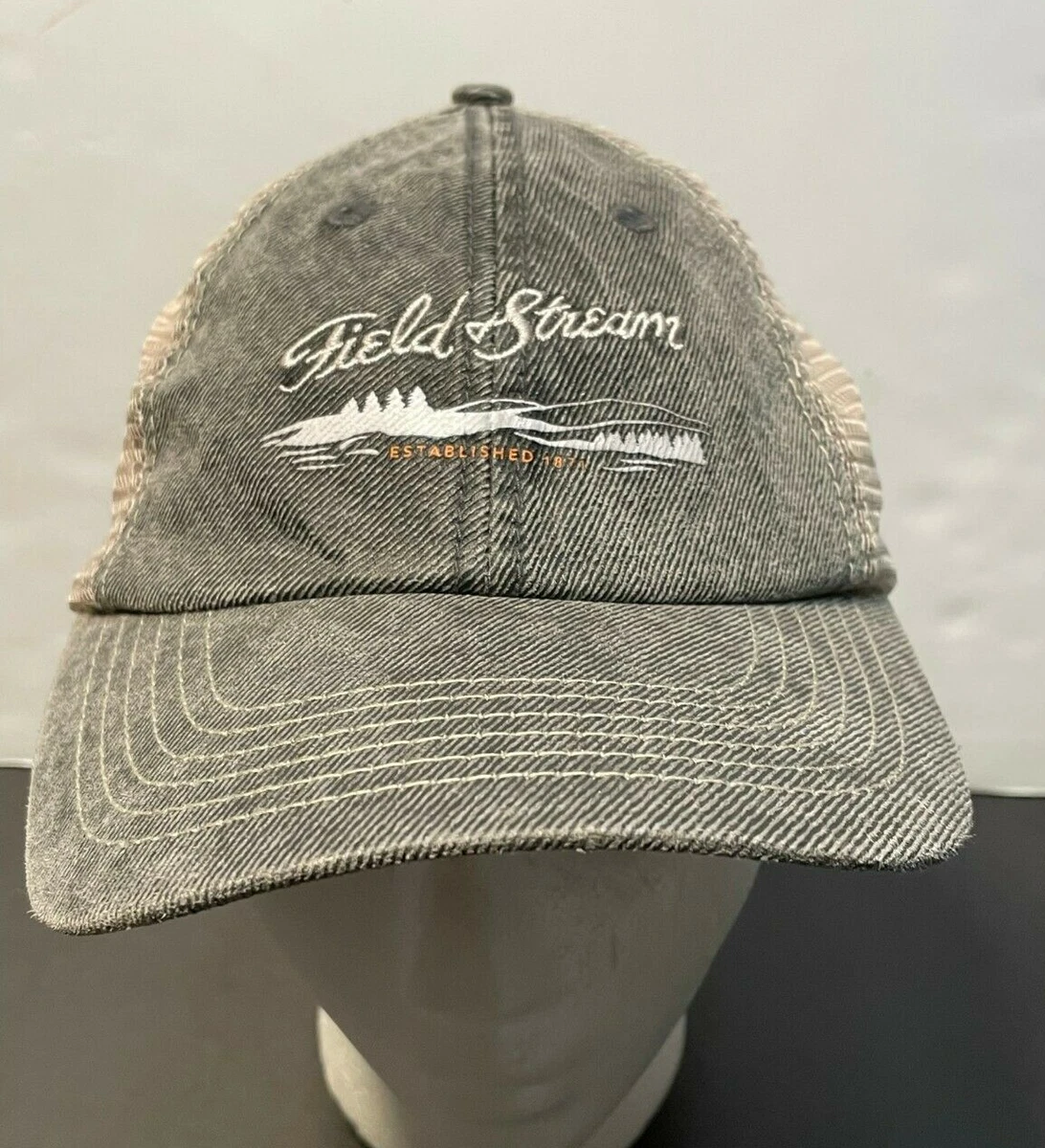 Field & Stream Fishing hat cap 7 snap gray mesh