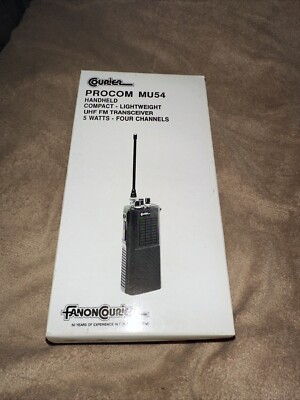 VTG Courier PROCOM MU54 UHF FM TRANSCEIVER & Charger, 4 Channel Still NIB