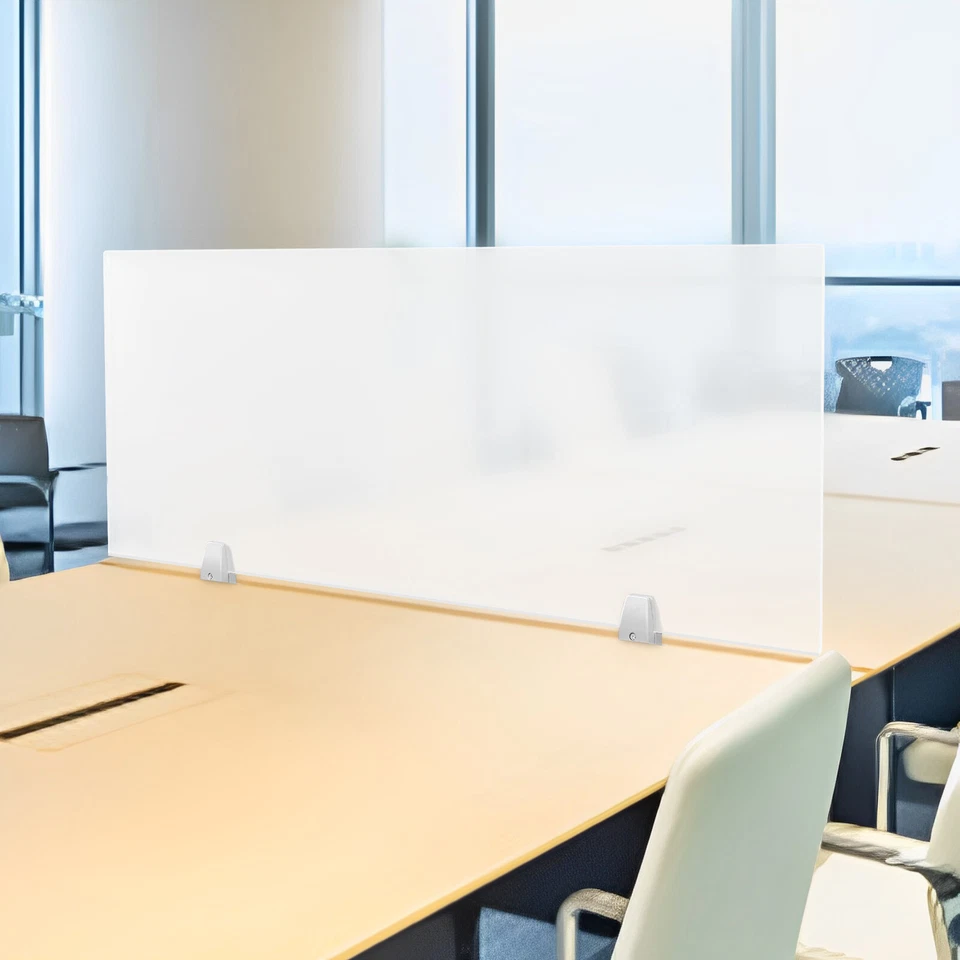 Innen Büro Trennwand Schreibtisch Teiler Acryl Schreibtisch Sichtschutz mit 2 Schaumstoffpads - Bild 2 von 4