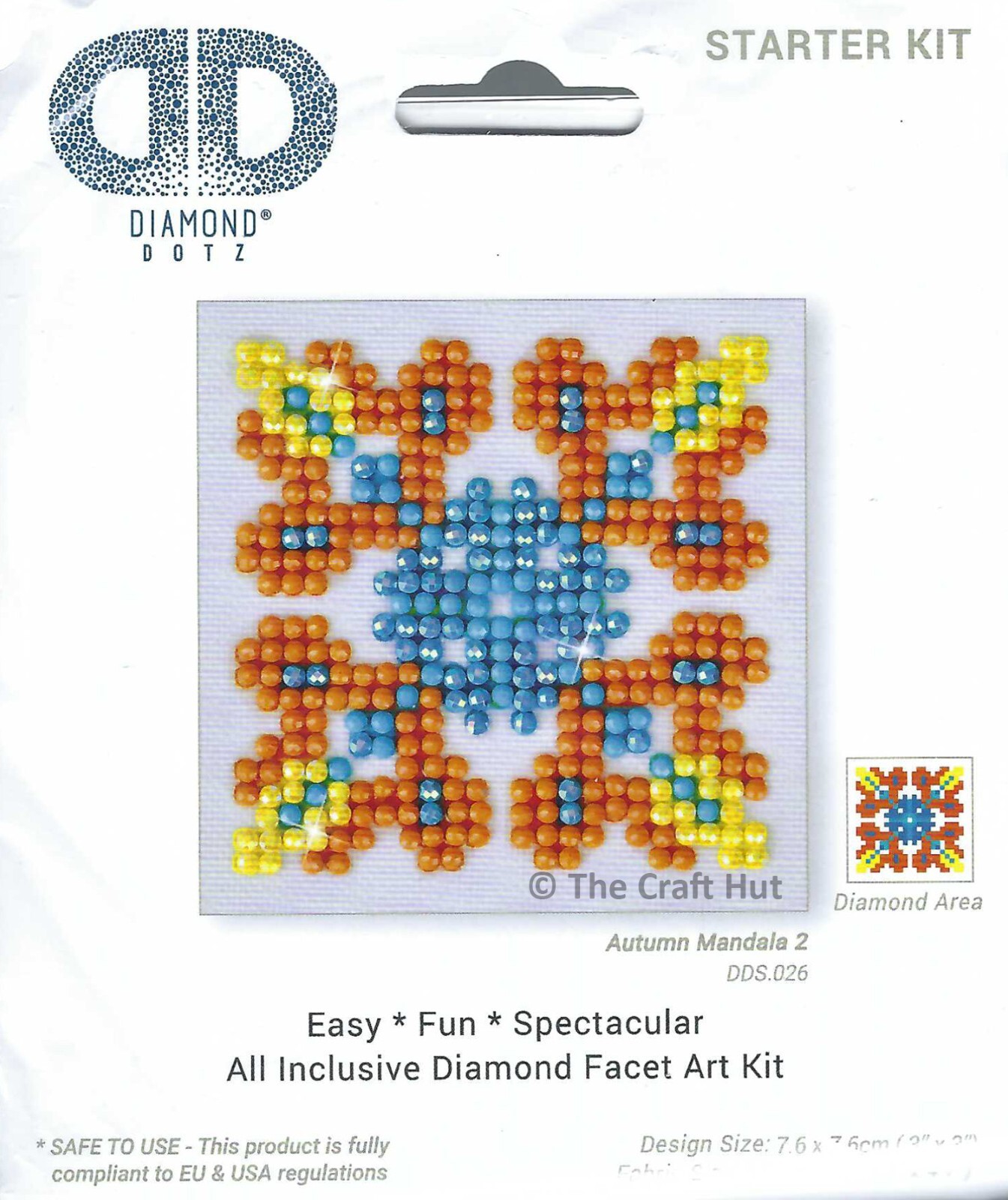 Diamond Dotz Complete Beginner Starter Diamond Painting Kit Autumn Mandala 2 New