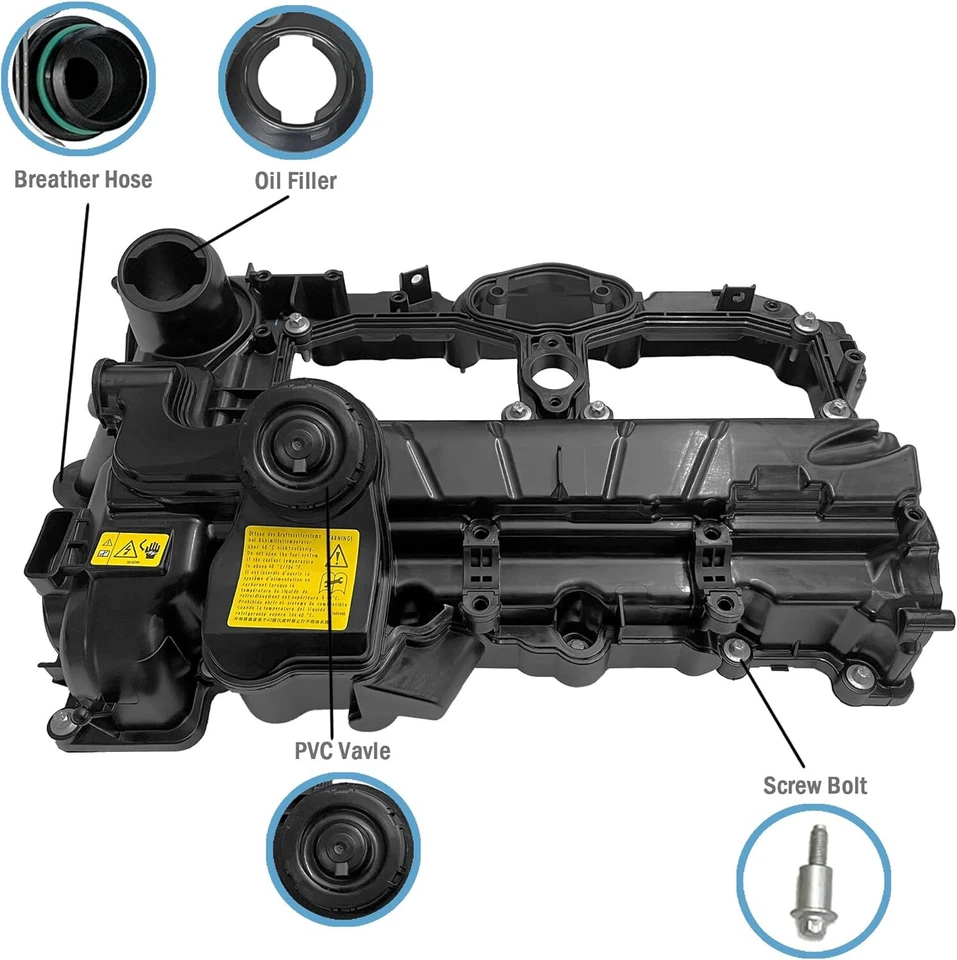 Valve Cover Kit for 12-18 BMW N20 228i 320i 328i 528i xDrive X3 X5 X1 Z4 L4 2.0L Foto 4 de 4