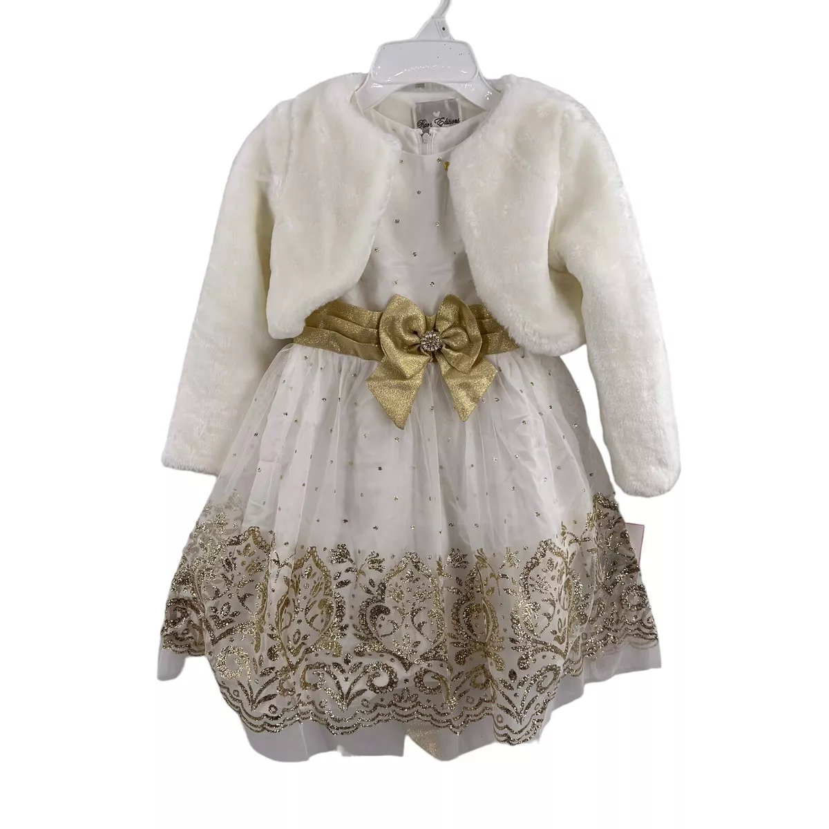 White dress with outlet shrug