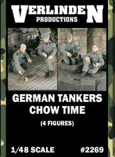 1/48 "Chow Time" WWII German Tankers (4 Figures/Set) VERLINDEN #2269 Resin Kits