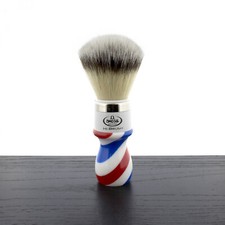 Omega 46806 Hi-Brush Fiber Shaving Brush, Barber Pole