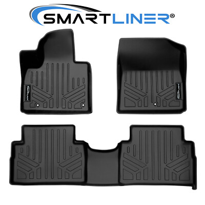 SMARTLINER Custom Fit Floor Mats 2 Row Liner 2021-2023 Hyundai Santa Fe Hybrid