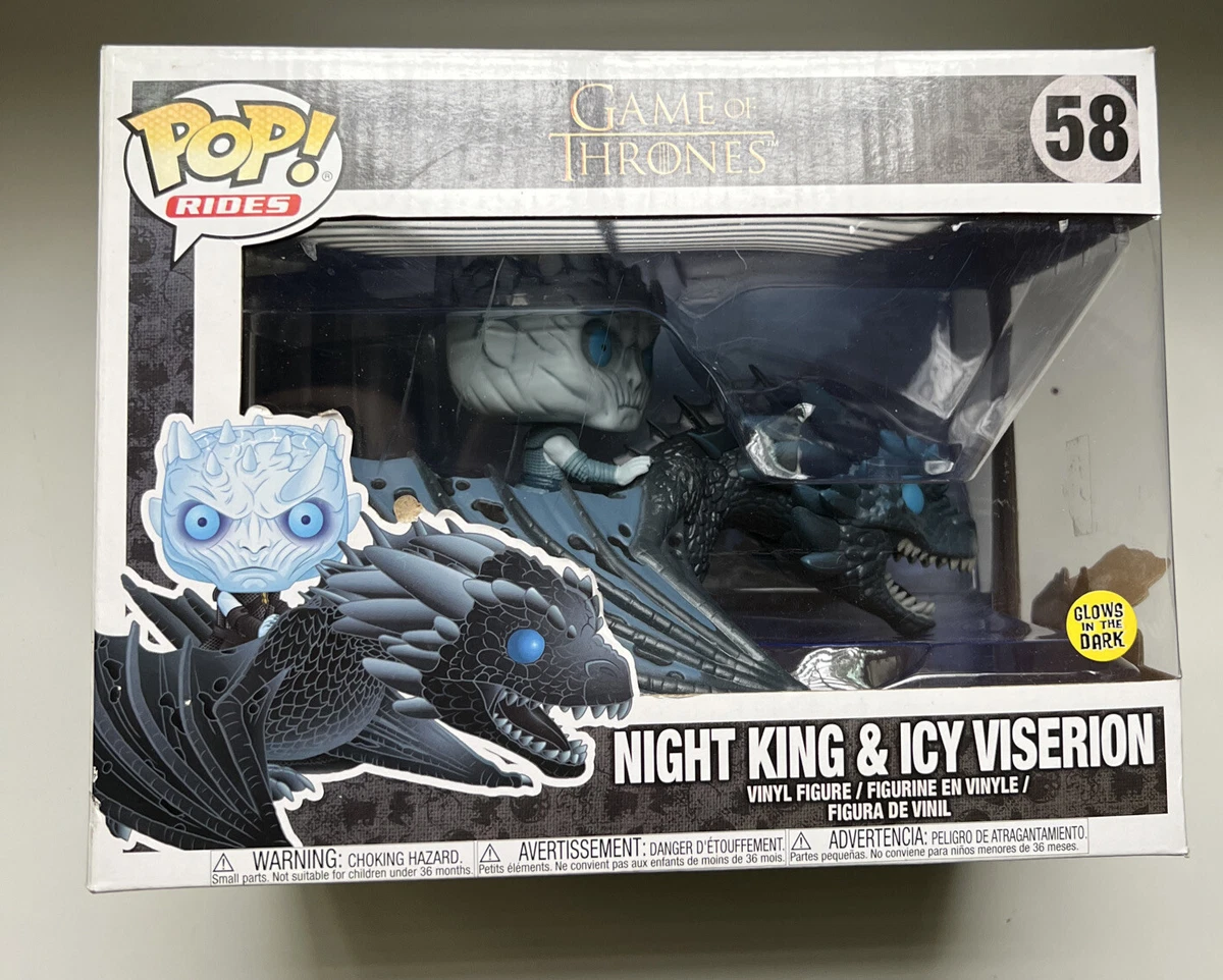 tale Legitim Hotellet Funko Pop! Night King &amp; Icy Viserion #58 Game of Thrones - Glows In The  Dark! | eBay