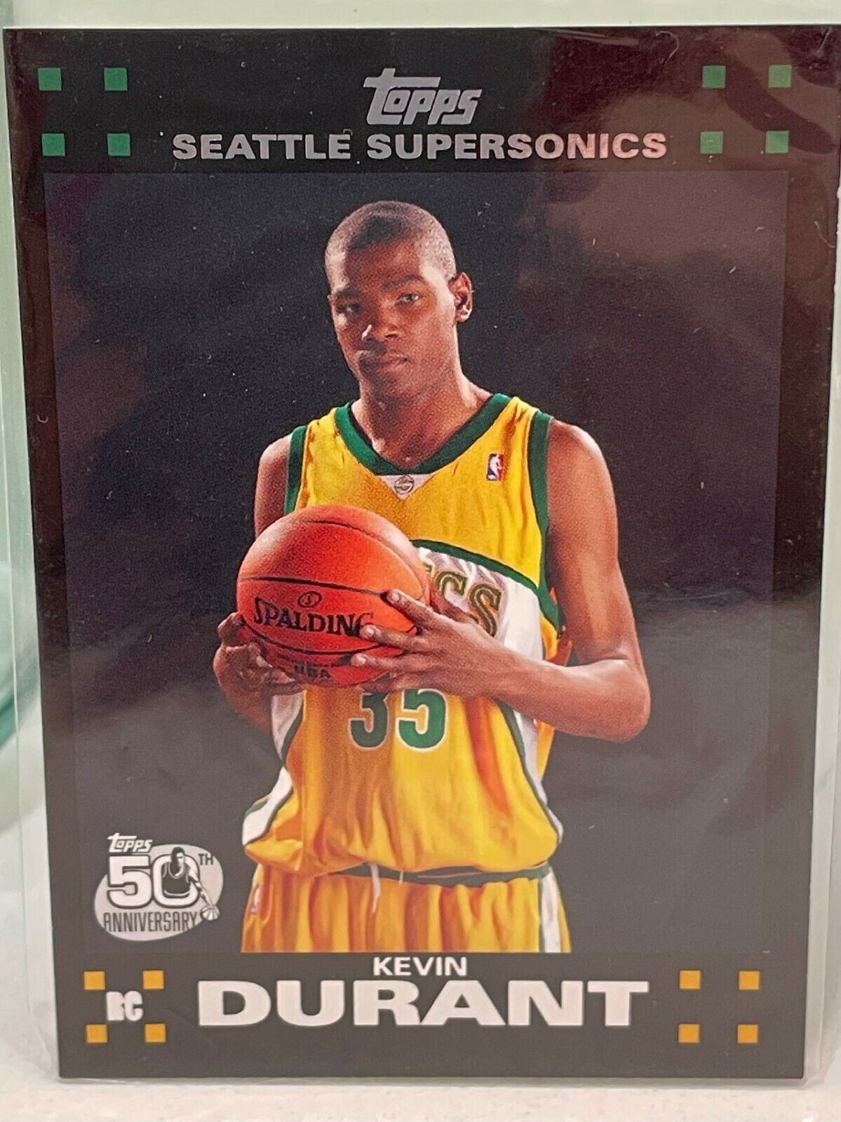 2007 Topps 50th Anniversary Seattle Supersonics Kevin Durant Rookie Card :  r/tradingcardcommunity