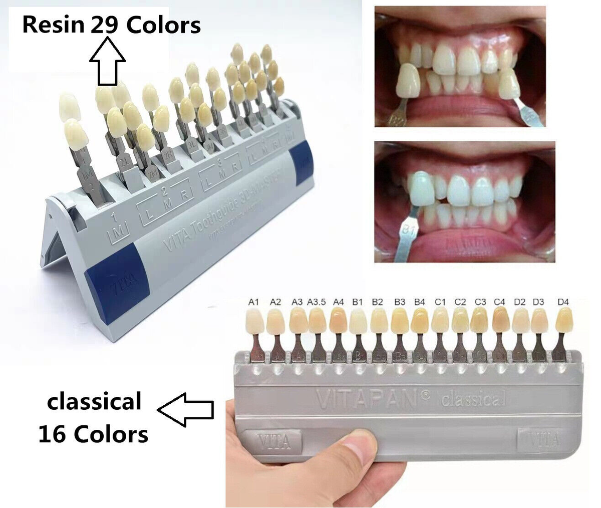 VITA Toothguide 3D Master Bleached Shade Guide 29 Colors classical