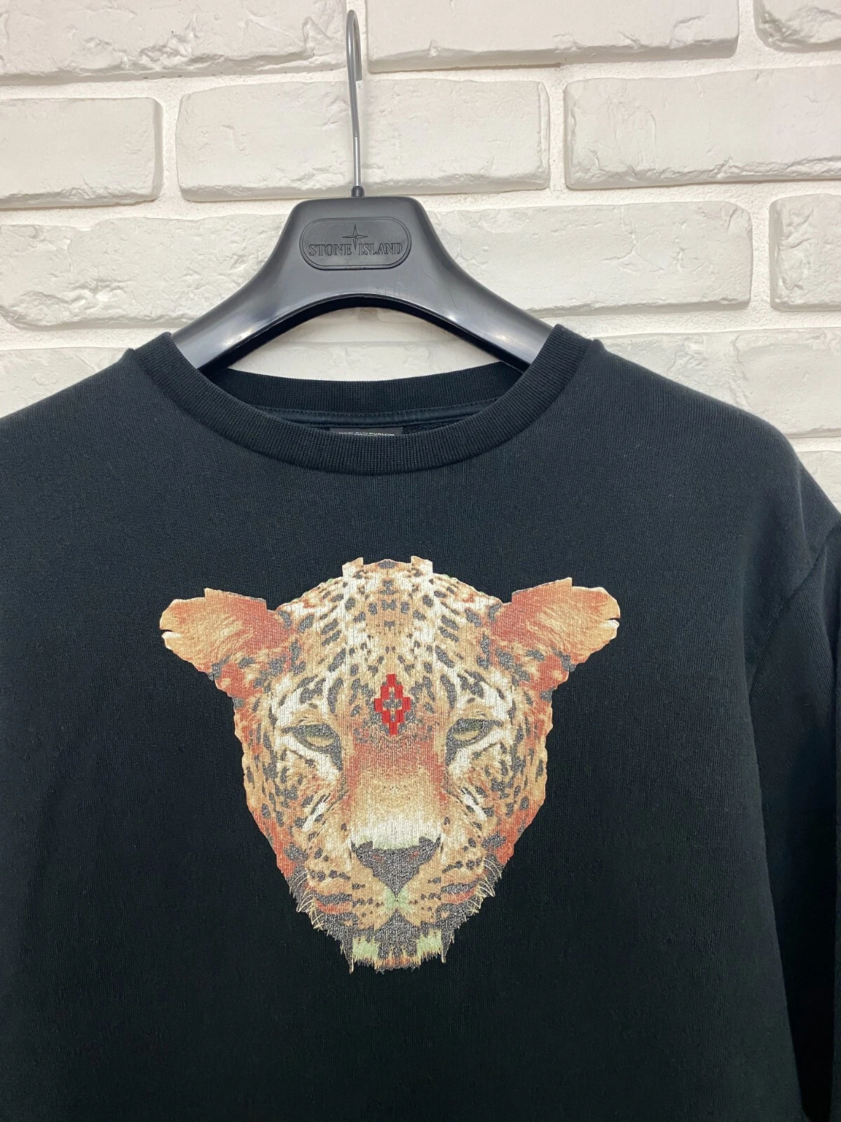 Felpa Marcelo Burlon County Of Milan bambino stampa leopardata nera taglia 14 anni