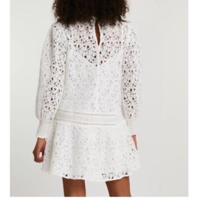 RIVER ISLAND white lace long sleeve mini dress Size US 2 NEW Pretty punk RIVER ISLAND white lace long sleeve mini dress Size US 2 NEW Pretty punk