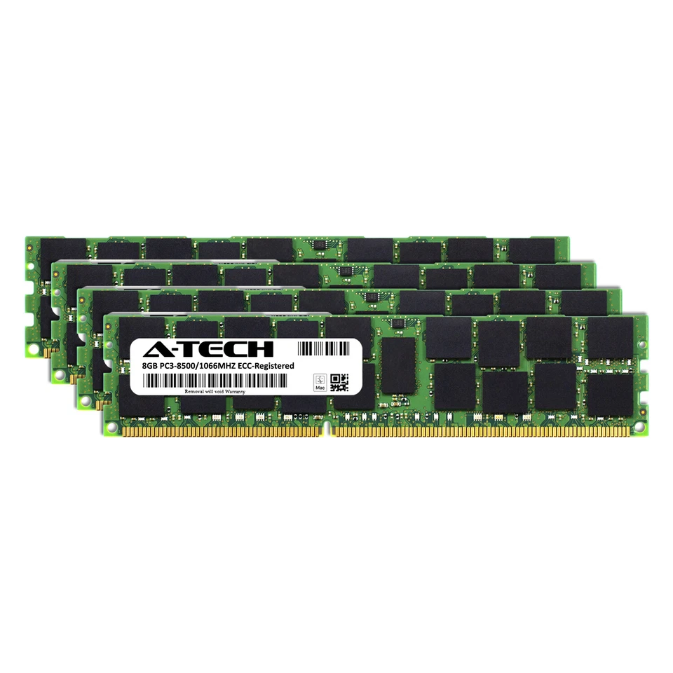 32GB KIT 4X 8GB PC3-8500 REGISTERED APPLE Mac Pro MacPro4,1 MB535LL/A MEMORY RAM - Image 2 of 4