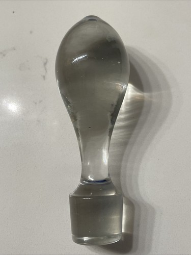Vintage Tear Drop Clear Art Glass Bottle Stopper Topper - Picture 2 of 4