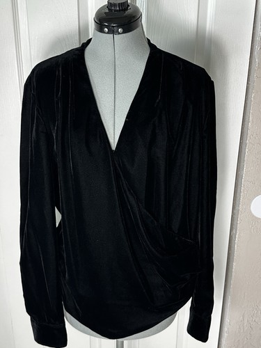 $165 Lauren Ralph Lauren Women’s Velvet Blouse Sz 14 (B.107) - Picture 2 of 7