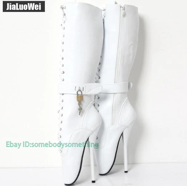 18CM Ballet High Heels Stage Performance Lace Up Boots Large Size Men and Women - Image 4 of 4