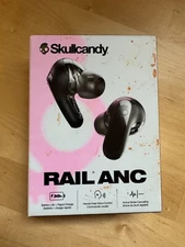 Skullcandy - Rail In-Ear Noise Canceling True Wireless Headphones - True Black