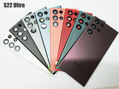 For SAMSUNG Galaxy S22 Ultra 5G Back Glass Rear Cover Battery Door