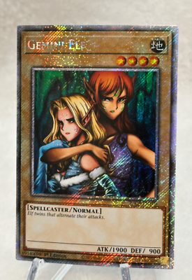 yugioh gemini cards RA03-EN109 Gemini Elf : Platinum Secret Rare 1st Edition YuGiOh Card