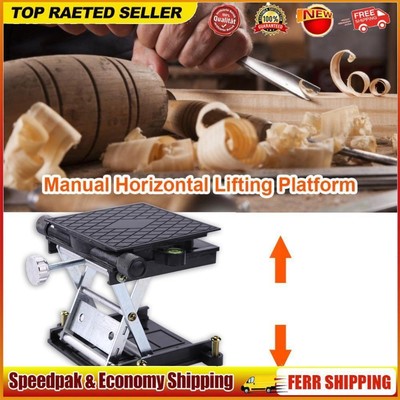 Adjustable Aluminum Router Lift Table Lab Lifting Stand Platform Workbench