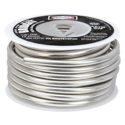 Harris 1/8" 8 oz. Bridgit Lead Free Solder BRGT61/2POP