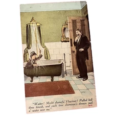 1913 Antique Postcard Perry's Victory Centennial Rare Parcel Post 1 Cent Stamp