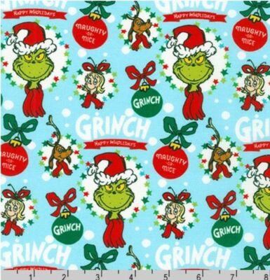 ''HOW THE GRINCH STOLE CHRISTMAS'' BLUE - R. KAUFMAN'' - BTFQ - 18''X22''