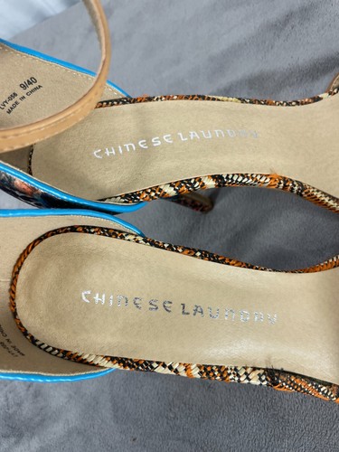 Chinese Laundry Stiletto Strappy Heels Womens Size 9 Multicolor Tribal Print - Picture 7 of 13