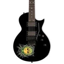 ESP LTD KH-3 Spider Kirk Hammett Sig 30th An E/G, Ebony FB, Black Spider Graphic