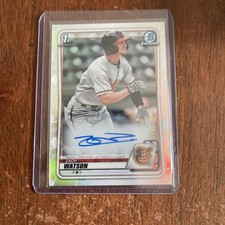 2020 Bowman Chrome Baseball ZACH WATSON 1st RC Auto Refractor #/499 ORIOLES Card