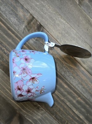 Alfred Ceramic and Stainless Steel Teapot, And 4 Kukkiwon Cups. Rare Set Find