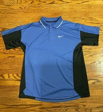 Nike Golf Club Men's Size 2XL Dri-FIT Golf Polo Shirt Blue Black FQ1150-490 NWT