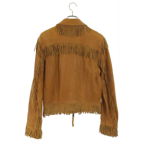 DSQUARED 71 AM038 Fringe Embellished Leather Jacket Men's 46 Used de54a237387e76 - Picture 3 of 4