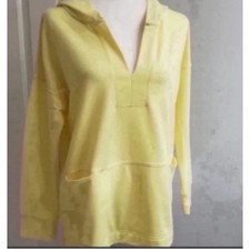 MELLODAY Sweatshirt Lemon Yellow Size XL Hoodie Long Sleeve Pockets NEW