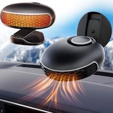 360 Rotary Portable 12V Car Heater Defroster, 150W Fast Heating Cooling Fan