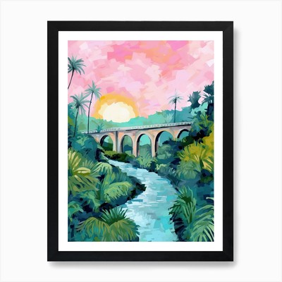 Nine Arch Bridge Sri Lanka Train Tr Framed Wall Art Poster Canvas Print Picture