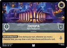 x4 Zootopia - Police Headquarters - 203/204 - Uncommon Lorcana DLC10 Whispers in