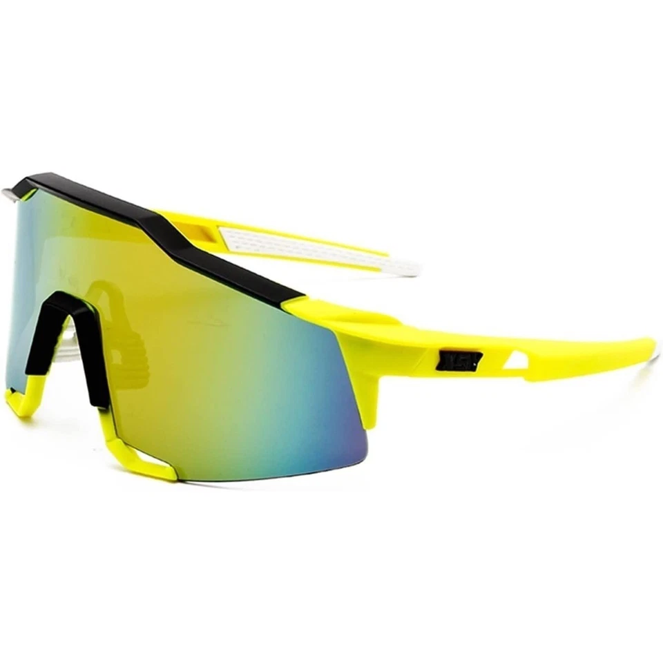 Gafas de sol deportivas UV400 para mujer diseño de gafas actividades de alto rendimiento amarillas Foto 2 de 4