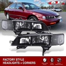Black Clear Headlights Signal Corner Lamps Jdm For 1994-1997 Honda Accord Cd6