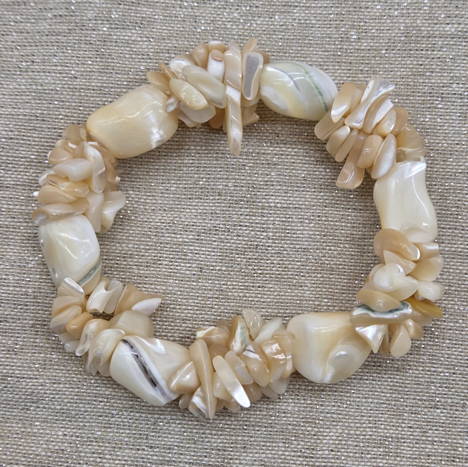 Vintage Shell Chunky Statement Beaded Necklace & … - image 12