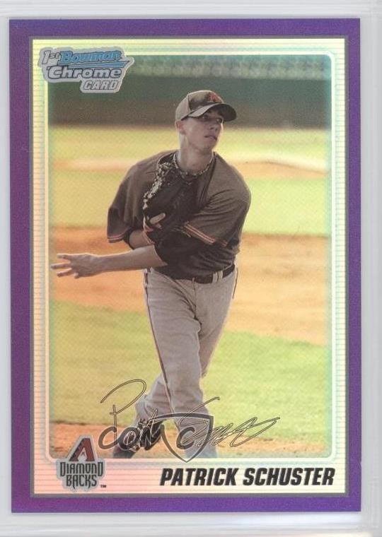 2010 Bowman Chrome Prospects Purple Refractor /999 Patrick Schuster #BCP97 0f8