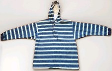 FLUID Hoodie Men's L Large Hipster Boho Skater Striped Henley Vintage USA MADE