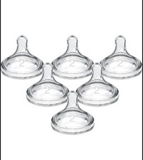 Dr. Brown  s Natural Flow Level 2 Wide Neck Baby Bottle Silicone Nipple Pack of 6