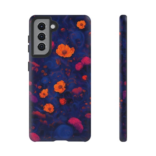 Blue Floral Phone Case, Tough Phone Case, Cute Phone Cover, Unique Gift For Her - 第 250/273 張圖片