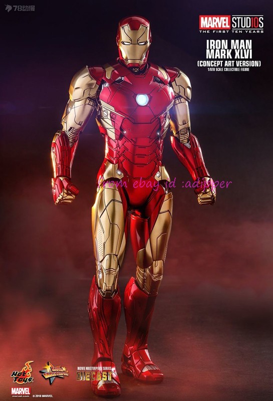 Perfect Hot Toys Mms489d25 1/6 Iron Man Mark Xlvi (Concept Art
