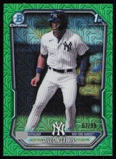 2026 Bowman #BCP-148 Dillon Lewis Chrome Prospects Green Refractor Mojo /99